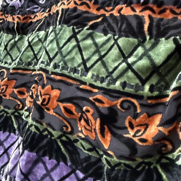 Patricia Rhodes Couture Silk Blend Floral Print Skirt Women's Size 10 Multicolor - Picture 3 of 10